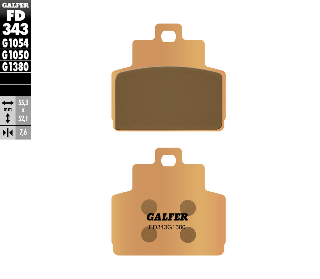 Galfer Brake Pads, Rear, Sinter Scooter (FD343-G1380)
