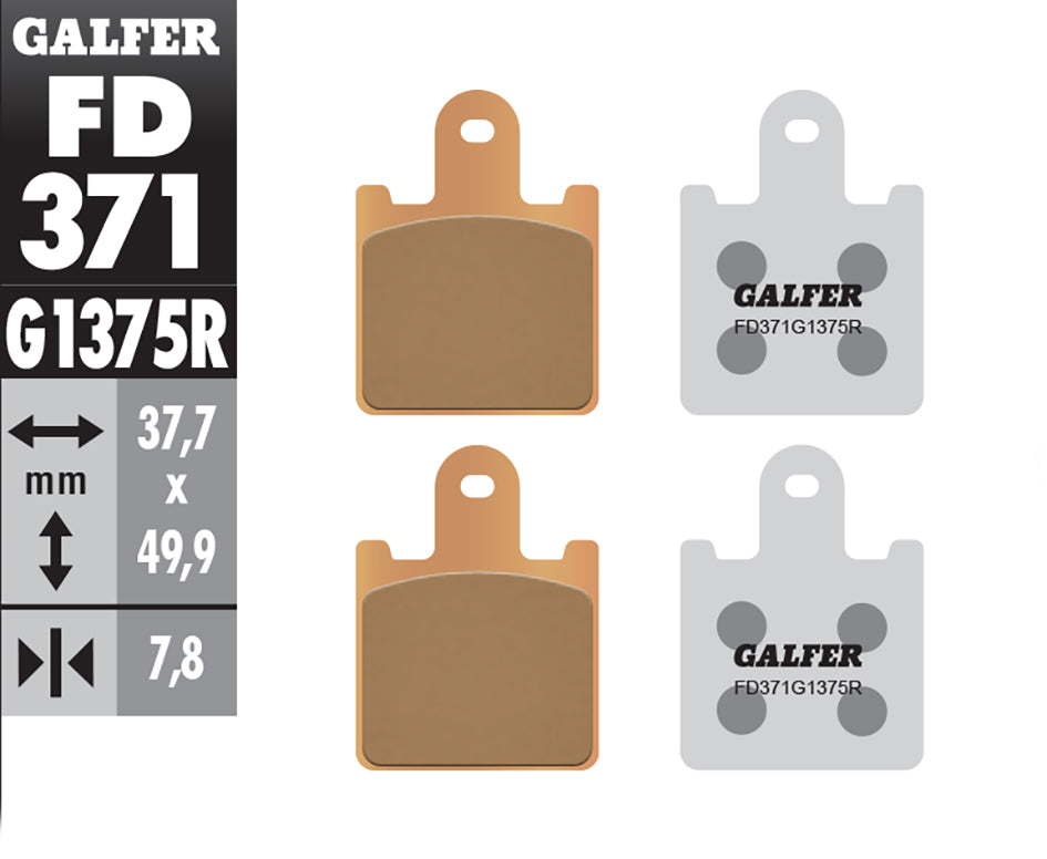 Galfer Brake Pads, Front, Sinter Sport Race (FD371-G1375R)