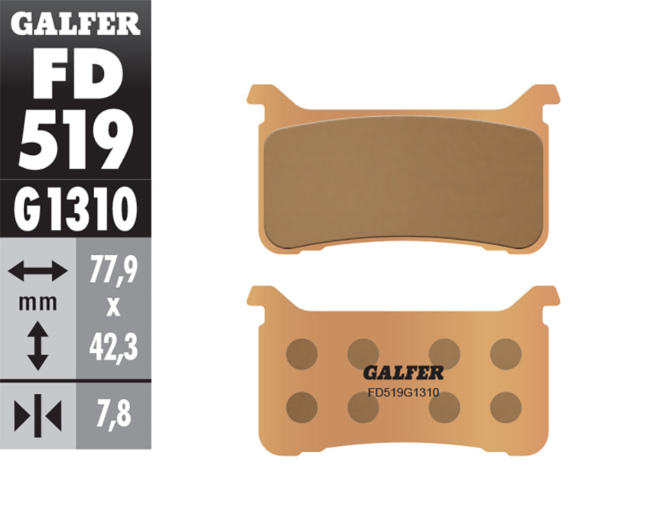 Galfer Brake Pads, Front, Sinter Race (FD519-G1310)