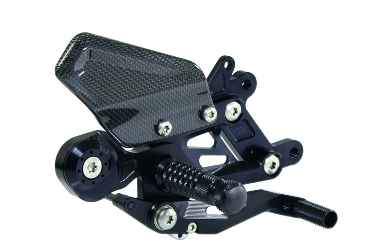 Gilles FX Racing Rearset Kit - Includes Carbon Heel Guards -Conventional & Reverse Shift Possible – BMW S1000RR 2015–2016