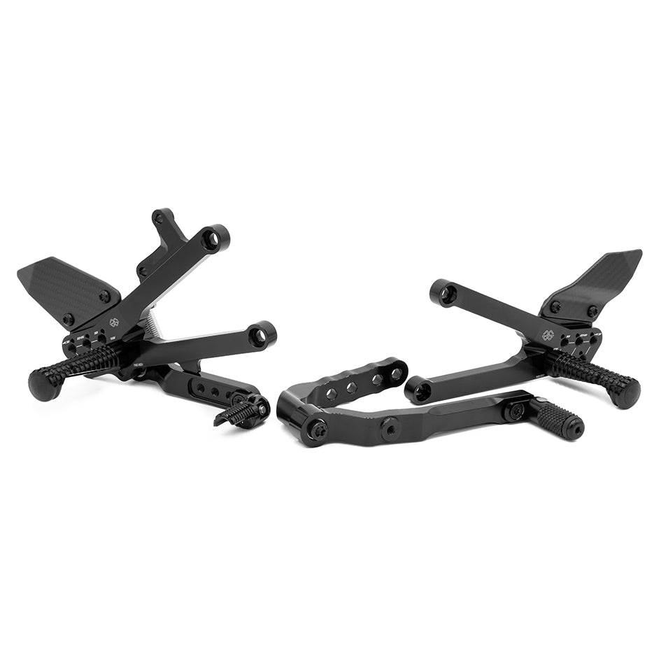 Gilles FXR2 Racing Rearset Kit - Includes Carbon Heel Guards -Conventional & Reverse Shift Possible – Honda CBR1000RR Fireblade 2020–2026