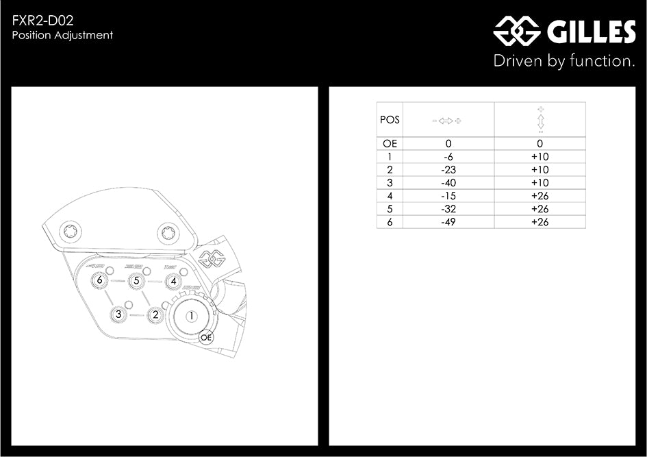 Gilles FXR2 Racing Rearset Kit