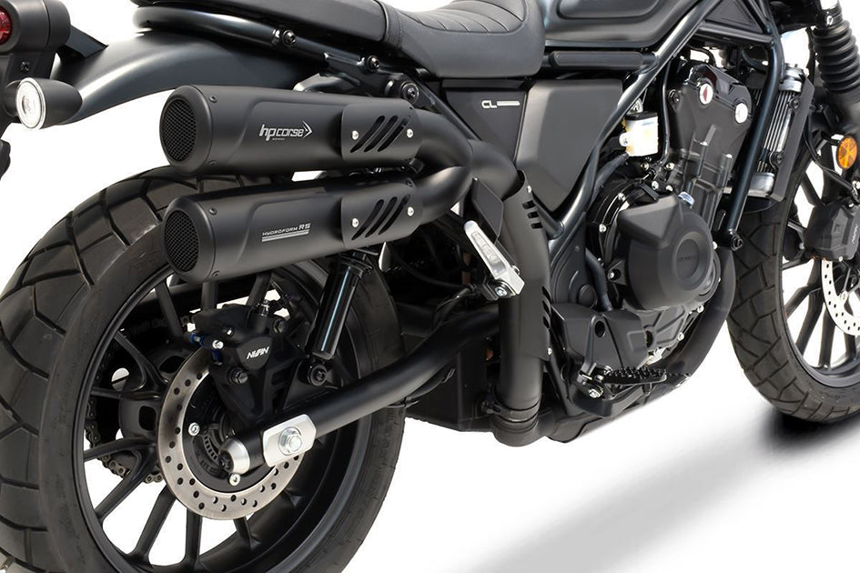 HP Corse Hydroform RS 300 Black Coated Dual Slip-On Kit (Road Legal)