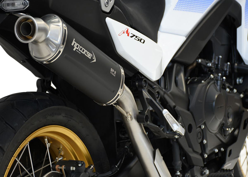 HP Corse SP-2 Short High Level Black Coated Titanium Slip-On Kit (Road Legal) – Honda XL750 Transalp 2023–2026