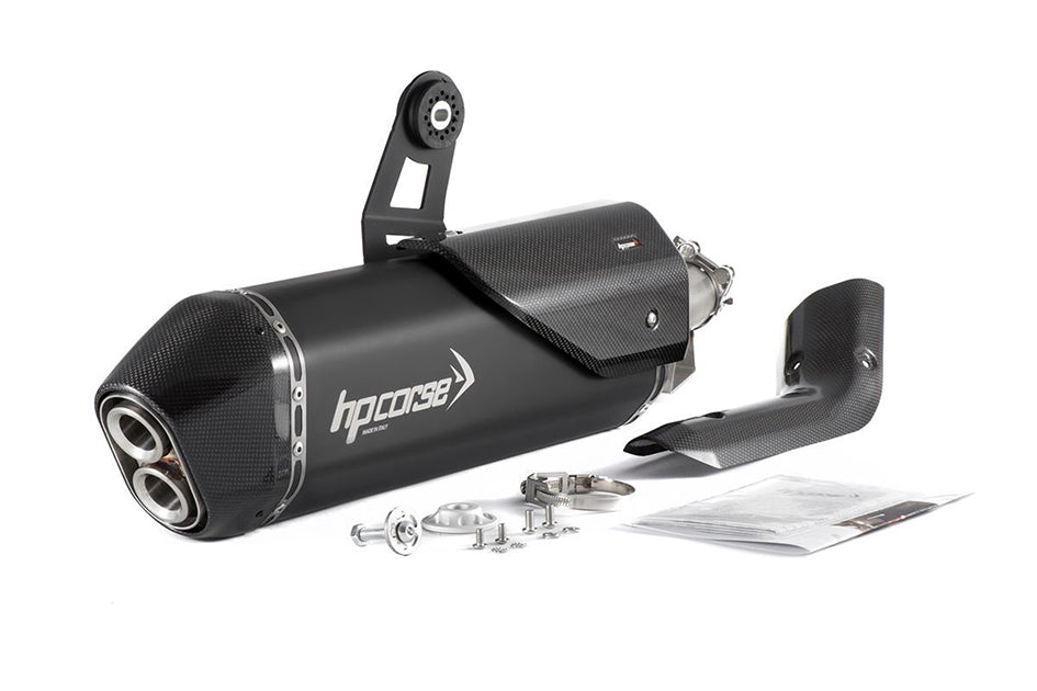 HP Corse SPS Carbon Black Coated Stainless Steel Slip-On Kit (Road Legal) – Honda CRF1100L Africa Twin / Adventure Sport 2020–2026