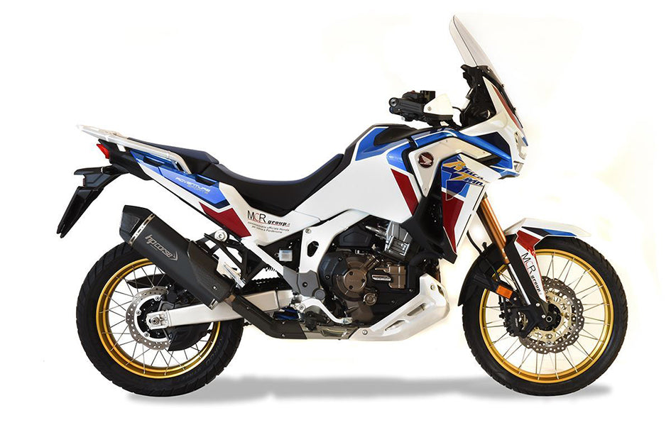 HP Corse SPS Carbon Black Coated Stainless Steel Slip-On Kit (Road Legal) – Honda CRF1100L Africa Twin / Adventure Sport 2020–2026