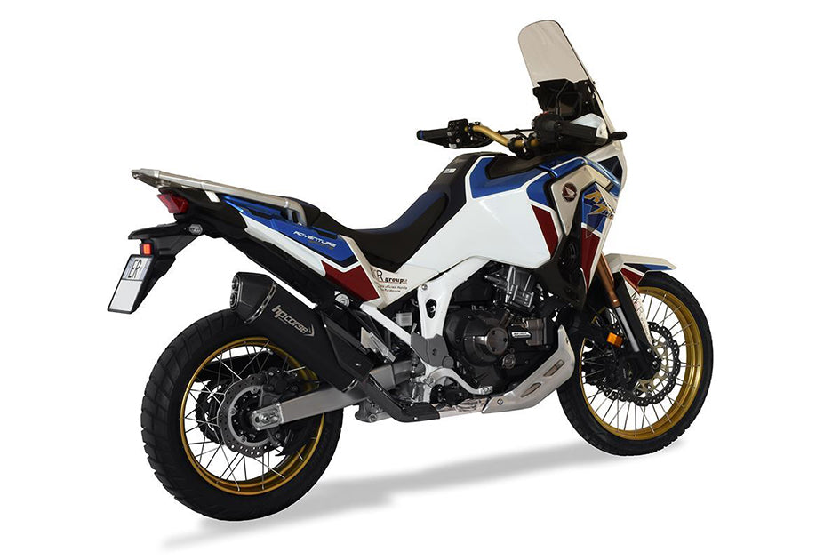 HP Corse SPS Carbon Black Coated Stainless Steel Slip-On Kit (Road Legal) – Honda CRF1100L Africa Twin / Adventure Sport 2020–2026