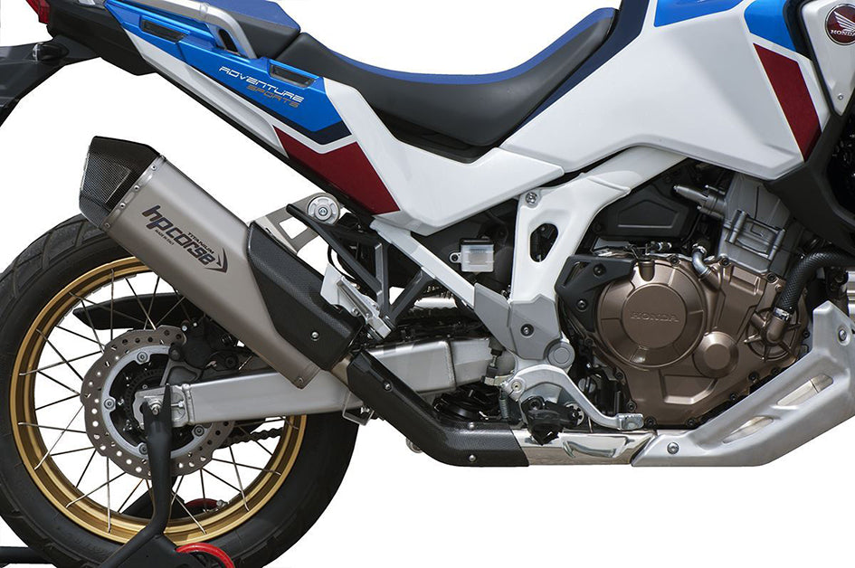 HP Corse SPS Carbon Titanium Slip-On Kit (Road Legal) – Honda CRF1100L Africa Twin / Adventure Sport 2020–2026