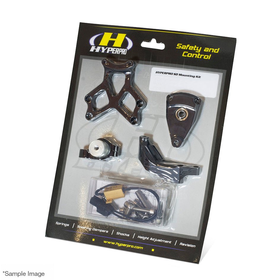 Hyperpro Steering Damper Mounting Kit, Black, other colours available - Left On Frame Tube – Buell X1 1998–2002