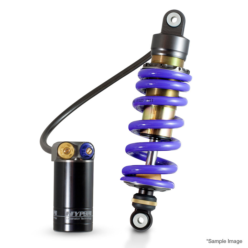 Hyperpro Fully Adjustable Shock (Hose Reservoir) - High & Low Speed Compression - Bespoke Order To Riders Own Specification – Kawasaki ZXR400 1991–1994