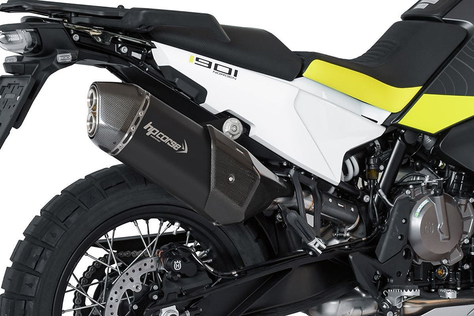 HP Corse SPS Carbon Black Coated Stainless Steel Slip-On Kit (Road Legal) – Husqvarna Norden 901 2022–2026