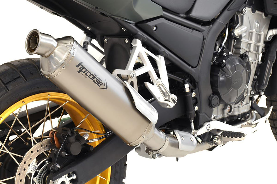 HP Corse SP-1 Evo Titanium Slip-On Kit (Road Legal) – Kove 800 X 2024–2025 / Kove 800 X Pro / Rally / Touring 2024–2026