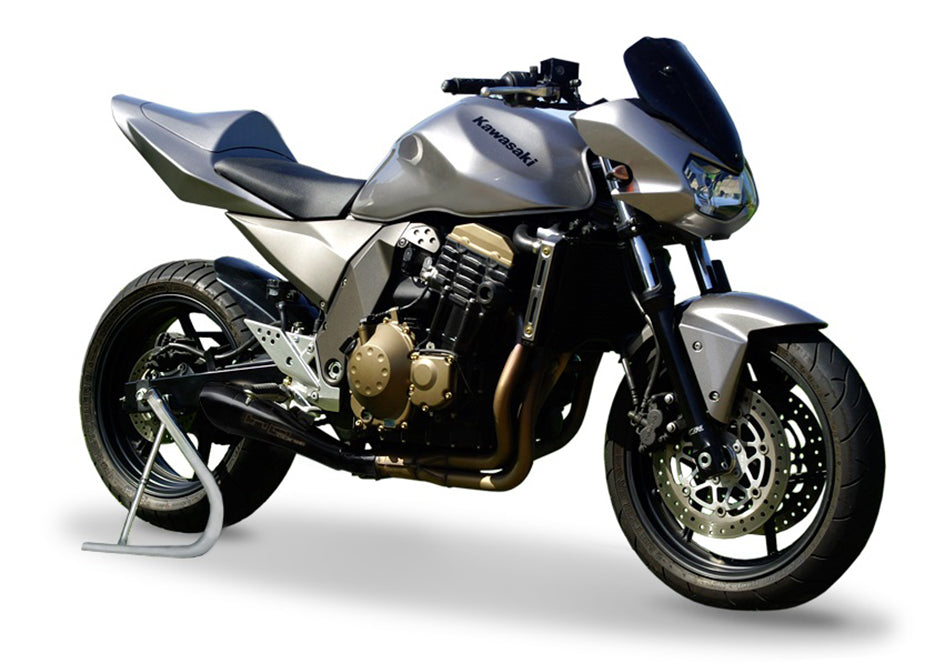 HP Corse Hydroform Black Coated Stainless Steel Slip-On Kit (Road Legal) – Kawasaki Z750 2004–2006