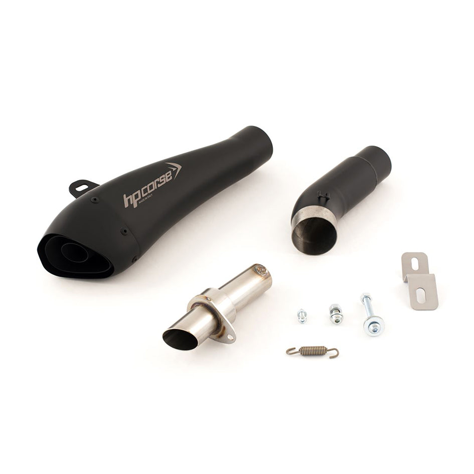HP Corse Hydroform Black Coated Stainless Steel Slip-On Kit (Road Legal) – Kawasaki Z750 2007–2012