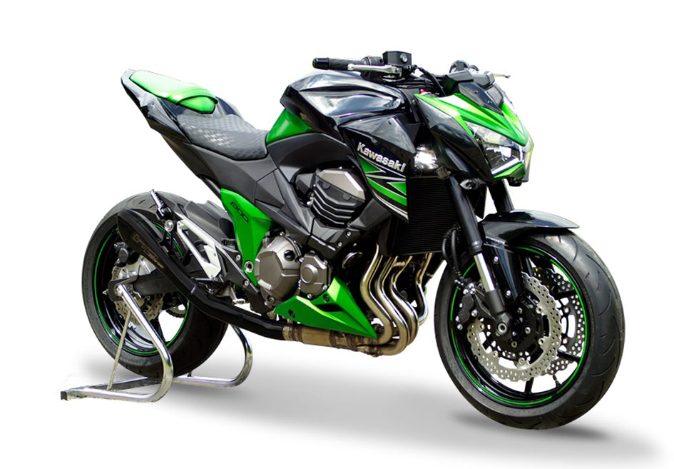HP Corse Hydroform Black Coated Stainless Steel Slip-On Kit (Road Legal) – Kawasaki Z800 2013–2016