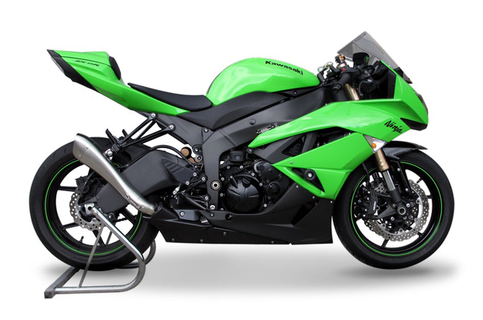 HP Corse Hydroform Satin Stainless Steel Slip-On Kit (Road Legal) – Kawasaki ZX-6R 2009–2012