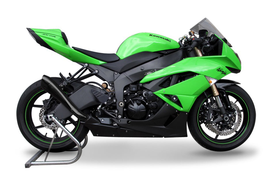 HP Corse Hydroform Black Coated Stainless Steel Slip-On Kit (Road Legal) – Kawasaki ZX-6R 2009–2012