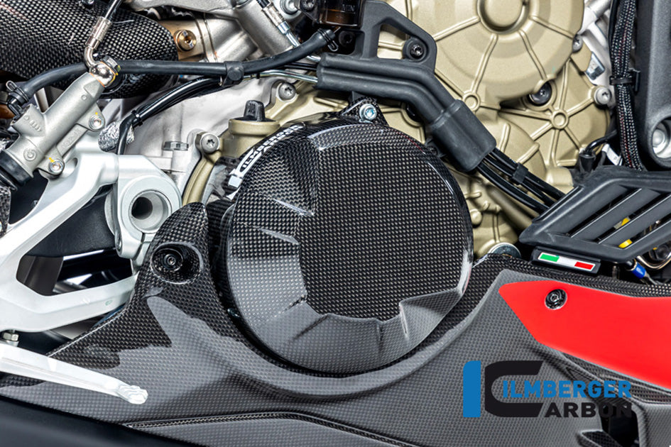 Ilmberger Carbon Clutch Cover (Gloss Finish) – Ducati Streetfighter V4 / S / SP 2020–2022