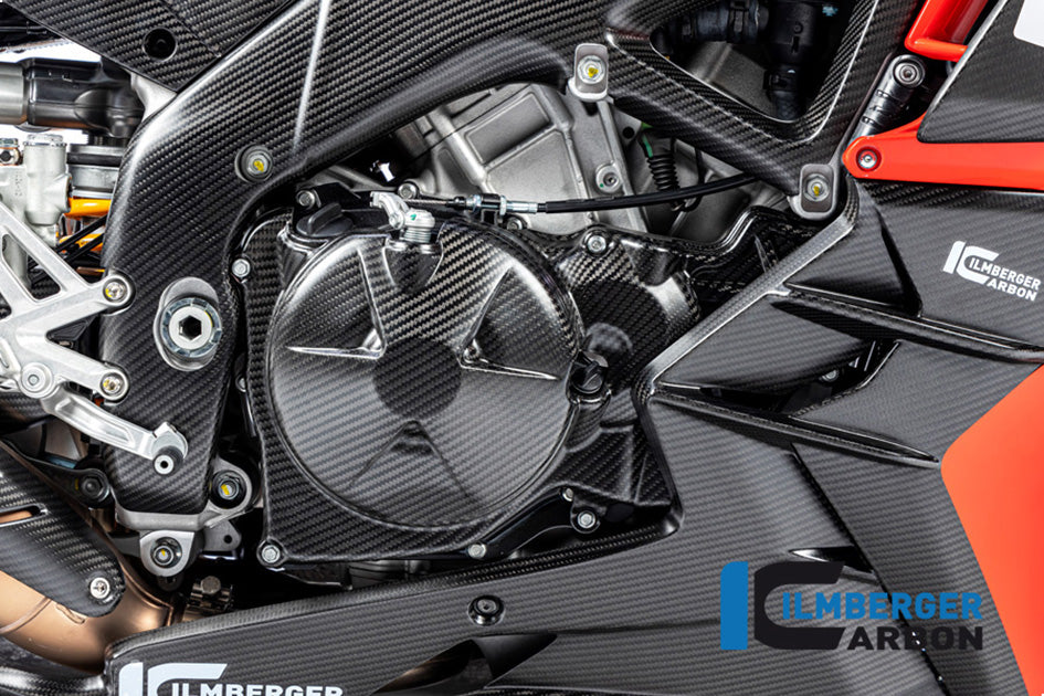 Ilmberger Carbon Clutch Cover (Matt) – Aprilia RSV4 1100 / Factory 2021–2026 / Aprilia Tuono V4 / Factory 2021–2026