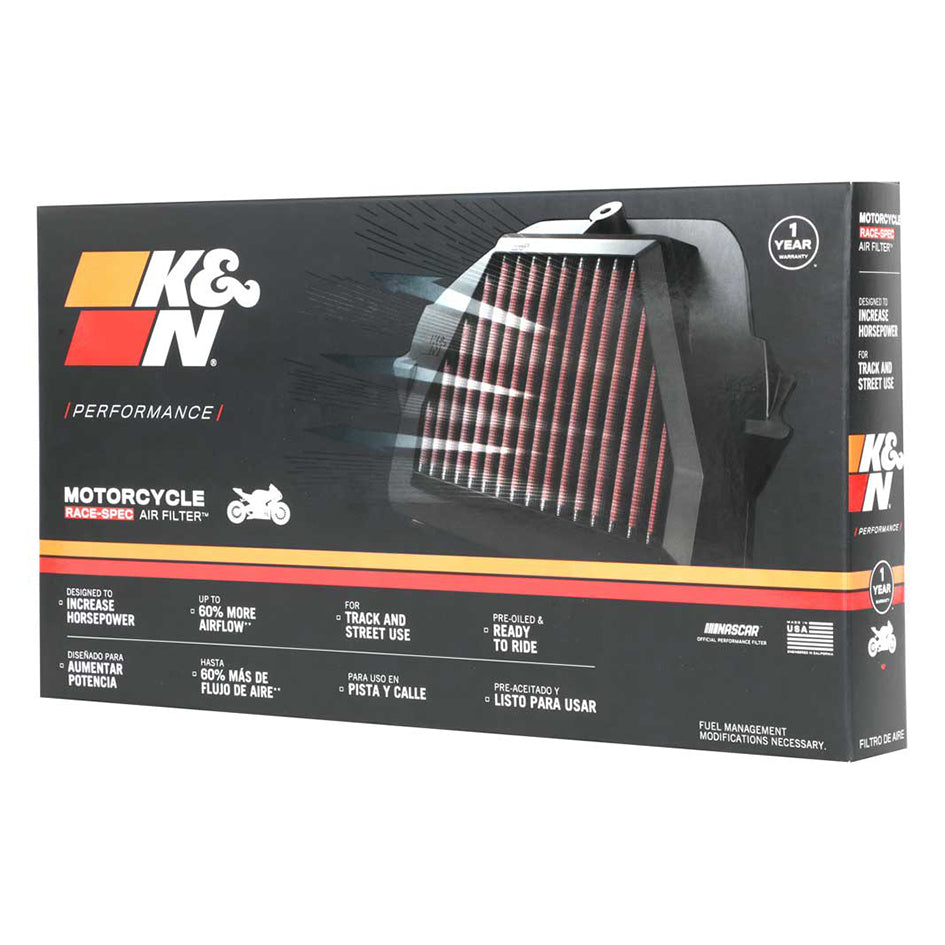 K&N Performance Air Filter [race only hi flow version] – Kawasaki ZX-10R / RR 2016–2020 / Kawasaki ZX-10R / RR 2021–2025