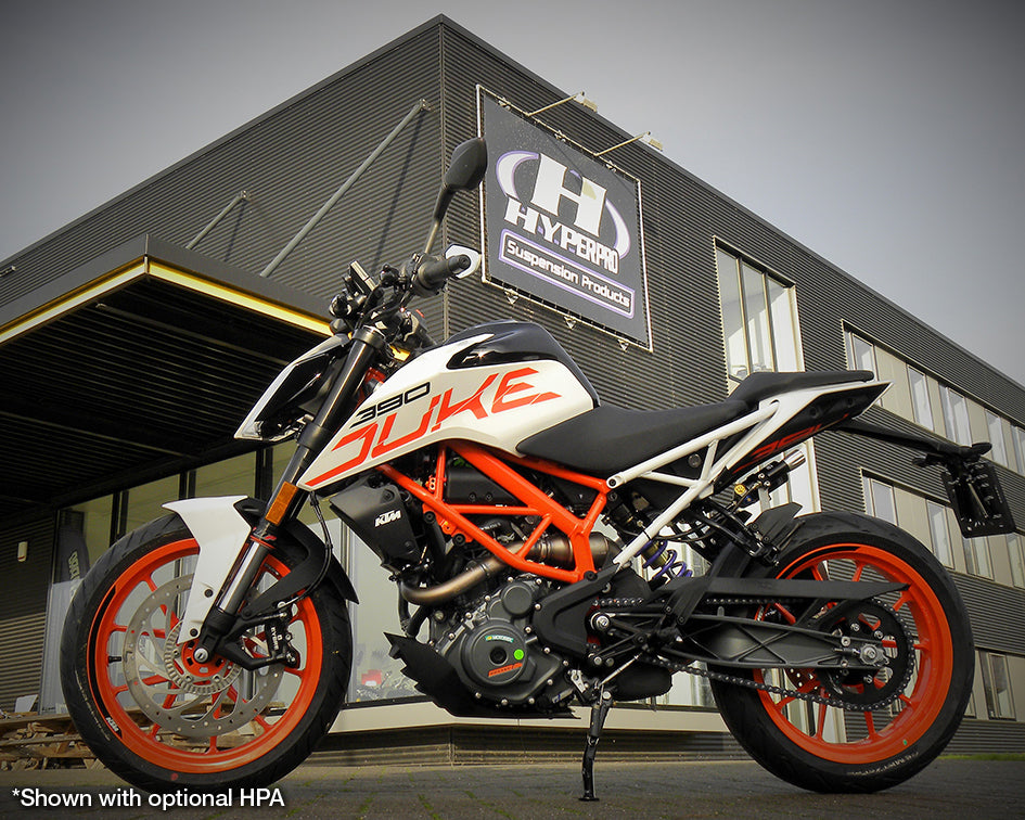 Hyperpro Fully Adjustable Shock (Hose Reservoir) - High & Low Speed Compression - Bespoke Order To Riders Own Specification – KTM 250 Duke 2017–2023 / KTM 390 Duke 2017–2023