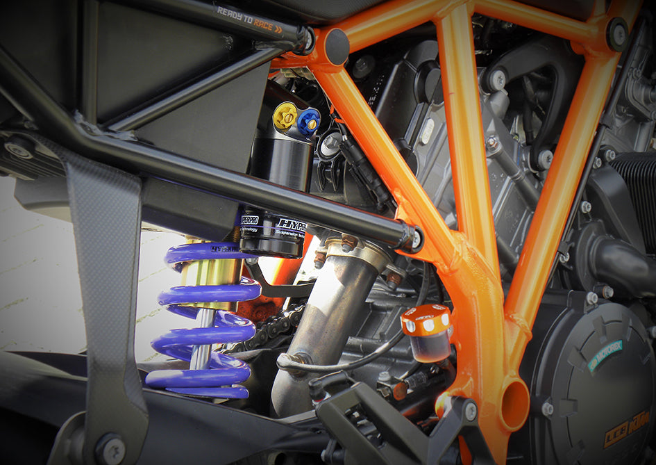 Hyperpro Fully Adjustable Shock (Fixed Reservoir) - High & Low Speed Compression - Bespoke Order To Riders Own Specification – KTM 1290 Super Duke / R 2014–2019