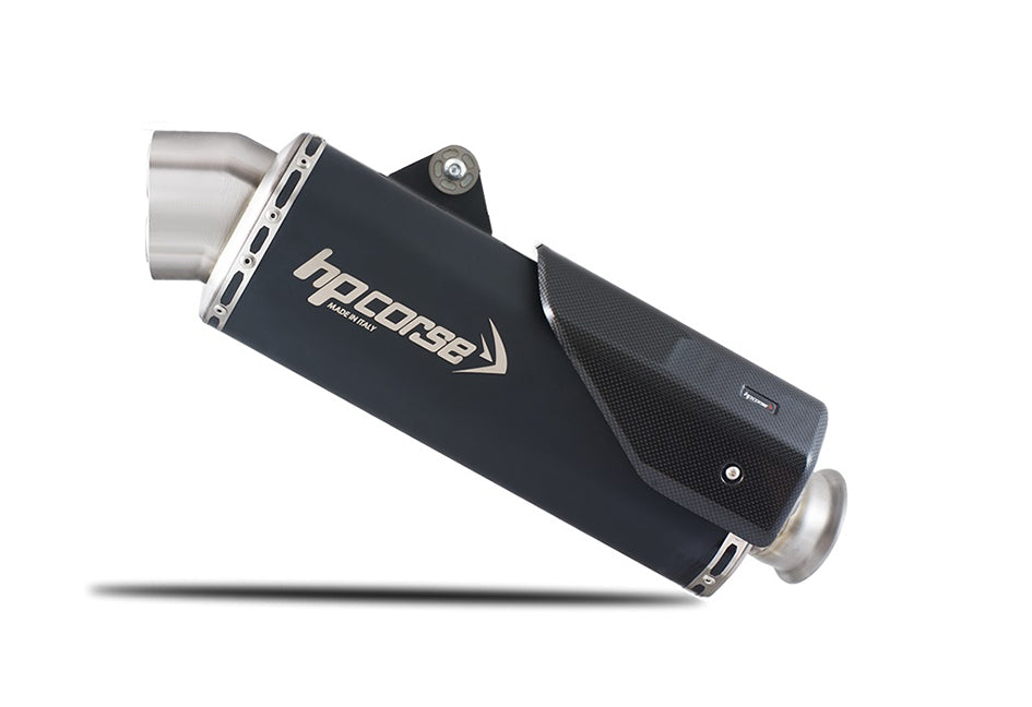 HP Corse 4-Track R Black Coated Stainless Steel Slip-On Kit (Road Legal) (KT4TR1022C-AB)