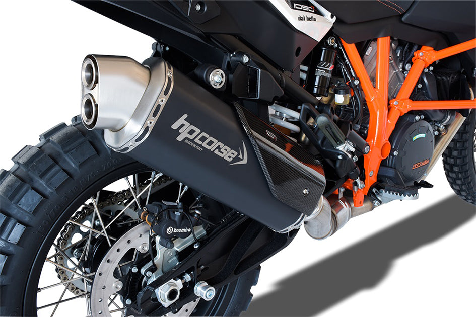 HP Corse 4-Track R Black Coated Stainless Steel Slip-On Kit (Road Legal) (KT4TR1022C-AB)