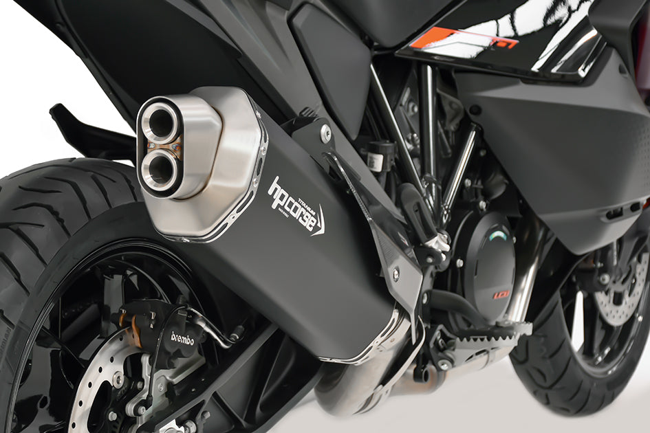 HP Corse 4-Track RR Black Coated Titanium Slip-On Kit (Road Legal) – KTM 1390 Super Adventure R / S / Evo 2025–2026