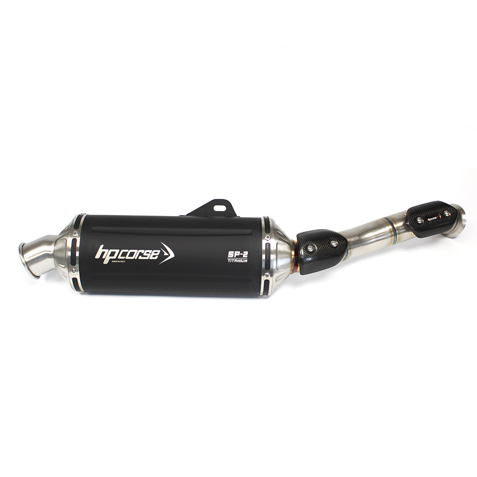 HP Corse SP-2 Short Black Coated Titanium Slip-On Kit (Road Legal) (KT89ADVSP2300C-AB)