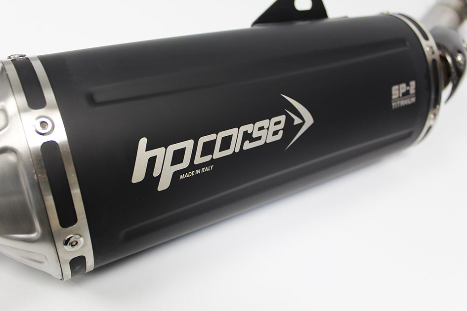 HP Corse SP-2 Short Black Coated Titanium Slip-On Kit (Road Legal) (KT89ADVSP2300C-AB)