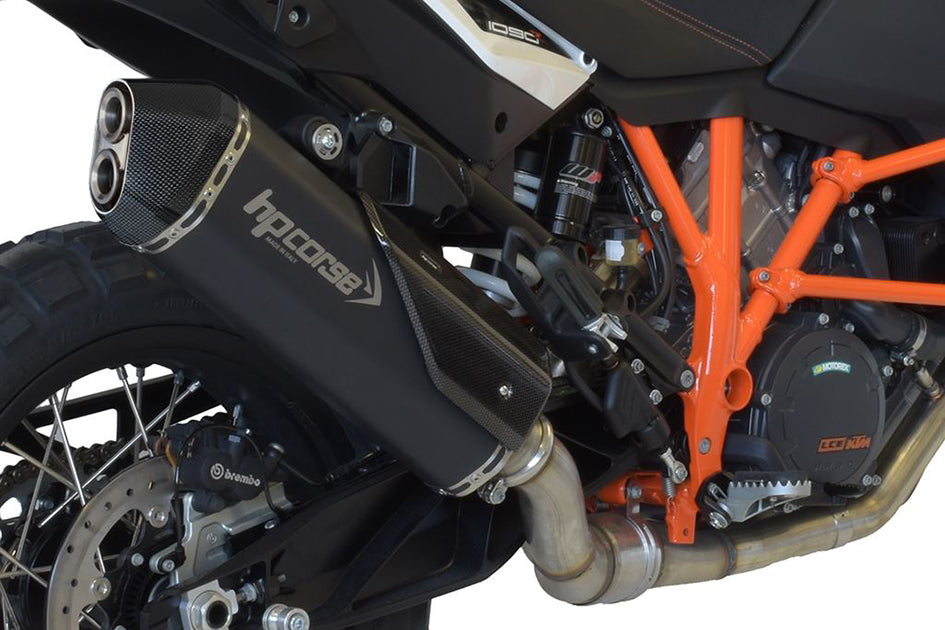 HP Corse SPS Carbon Short Black Coated Stainless Steel Slip-On Kit (Road Legal) (KTSPS1022C-AB)