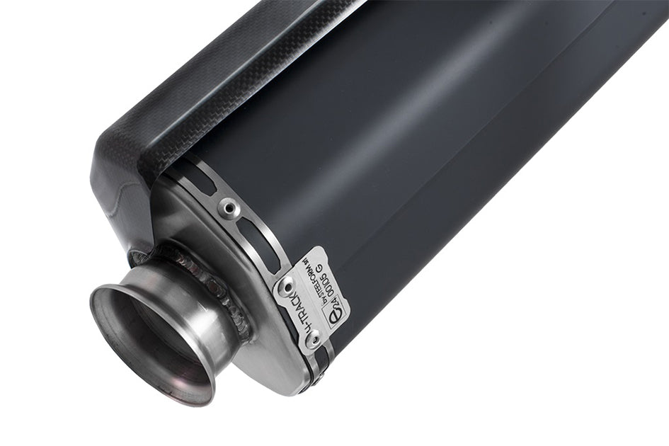 HP Corse SPS Carbon Short Black Coated Stainless Steel Slip-On Kit (Road Legal) (KTSPS1022C-AB)