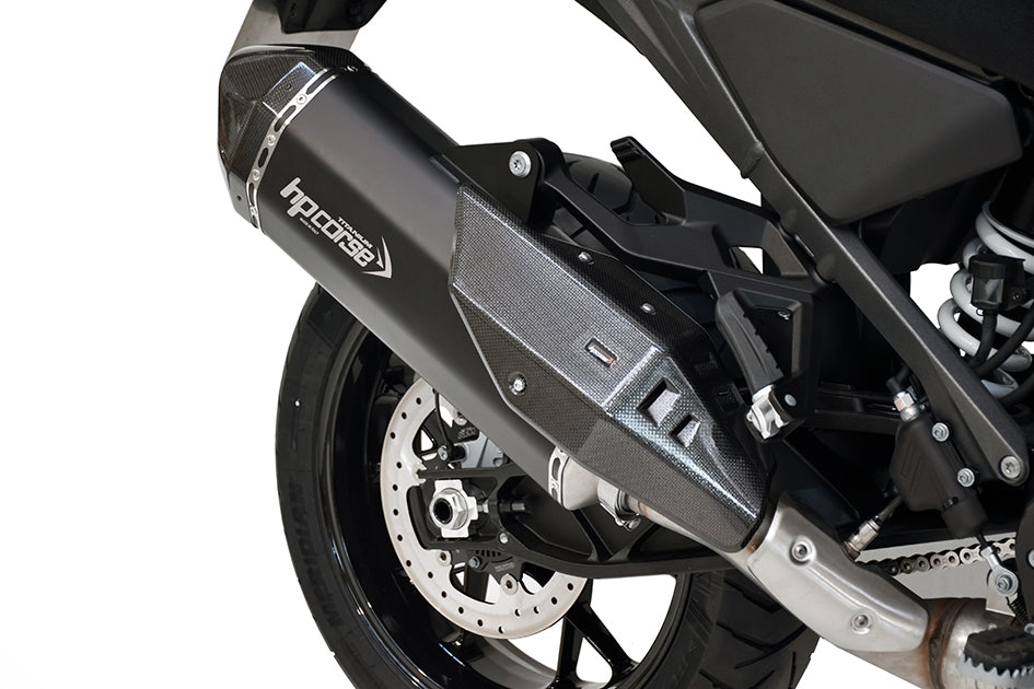 HP Corse SPS Carbon RR Black Coated Titanium Slip-On Kit (Road Legal) – KTM 1390 Super Adventure R / S / Evo 2025–2026