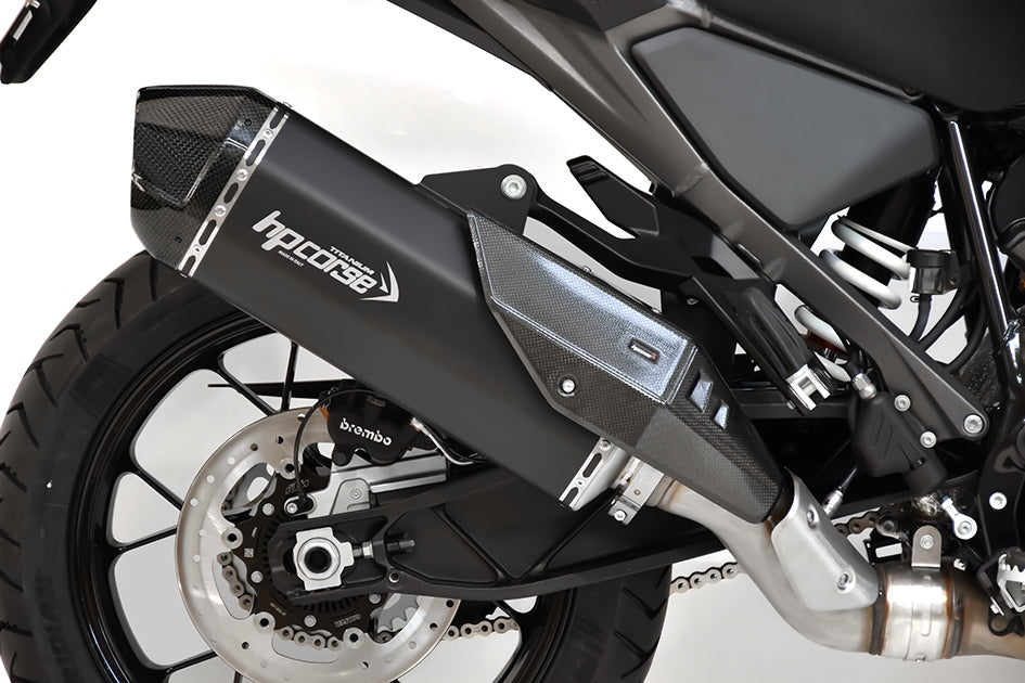HP Corse SPS Carbon RR Black Coated Titanium Slip-On Kit (Road Legal) – KTM 1390 Super Adventure R / S / Evo 2025–2026