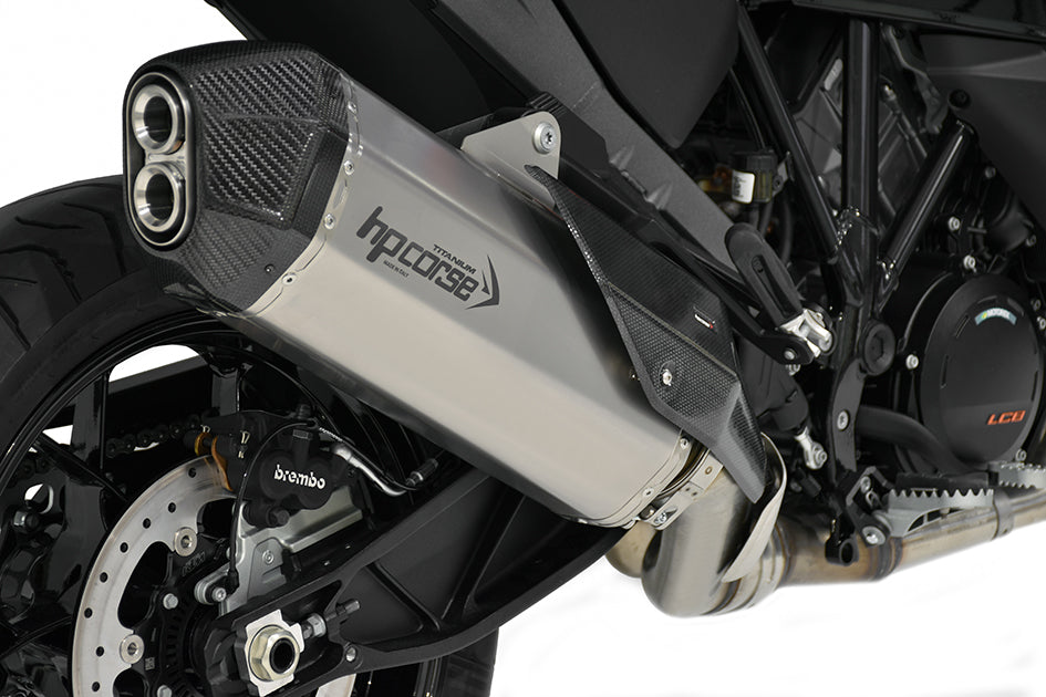 HP Corse SPS Carbon RR Titanium Slip-On Kit (Road Legal) – KTM 1390 Super Adventure R / S / Evo 2025–2026