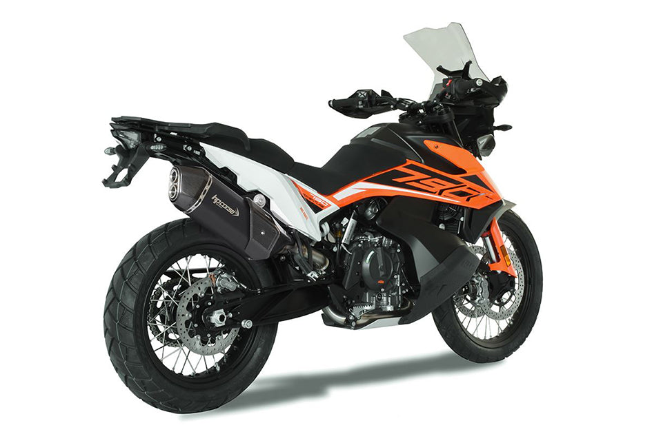 HP Corse SPS Carbon Short Black Coated Stainless Steel Slip-On Kit (Road Legal) (KTSPSS79ADVC-AB)