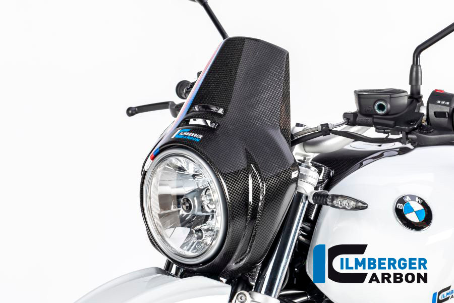 Ilmberger Carbon Headlight Cover – BMW RNineT Urban GS (1200cc) 2017–2023