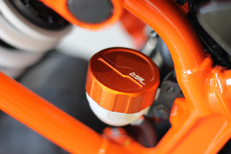MG Biketec Rear Brake Fluid Reservoir Cap - Orange (5574-156608)