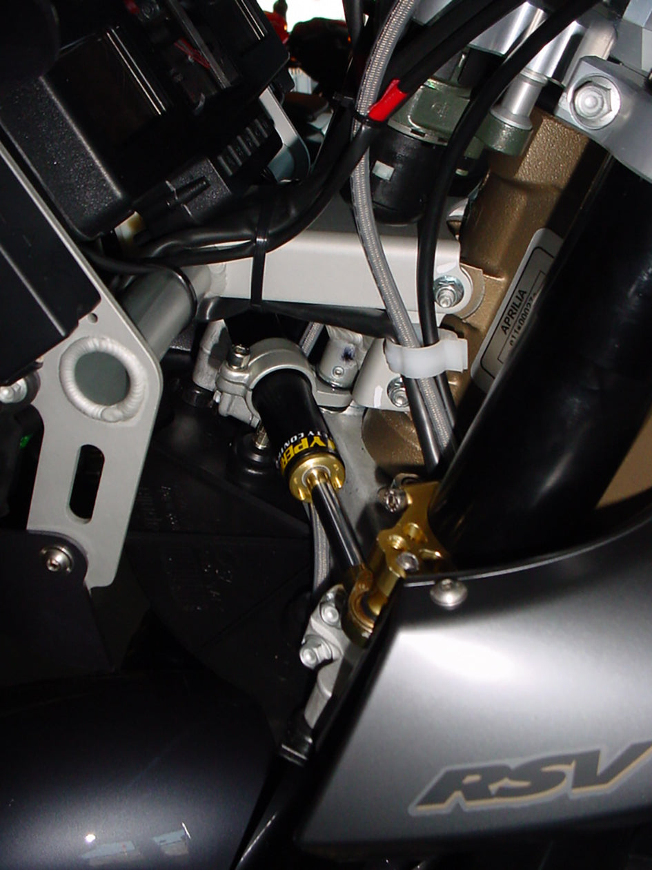 Hyperpro Steering Damper Mounting Kit, Gold, other colours available - In Front Of Bottom Yoke (MK-AP10-O002)