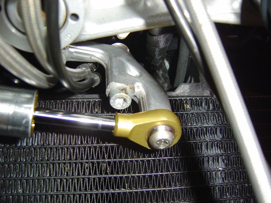 Hyperpro Steering Damper Mounting Kit, Gold, other colours available - In Original Position (damper reversed) (MK-BM08-O001)