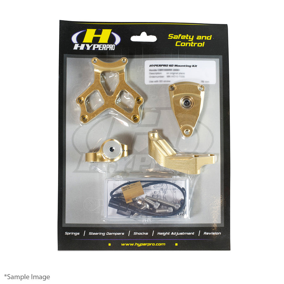 Hyperpro Steering Damper Mounting Kit, Gold, other colours available - In Original Position (MK-BM12-O004)