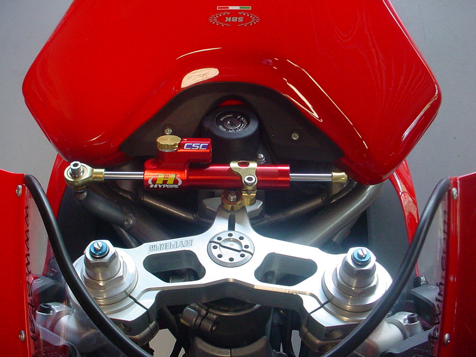 Hyperpro Steering Damper Mounting Kit, Gold, other colours available - Top / Tank (916 Style) – Ducati 749 2003–2006 / Ducati 999 2004–2006