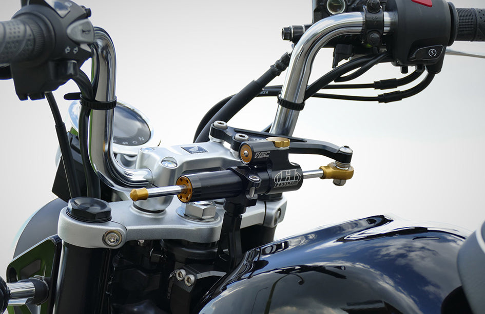 Hyperpro Steering Damper Mounting Kit (Black) - Top / Tank (916 Style)