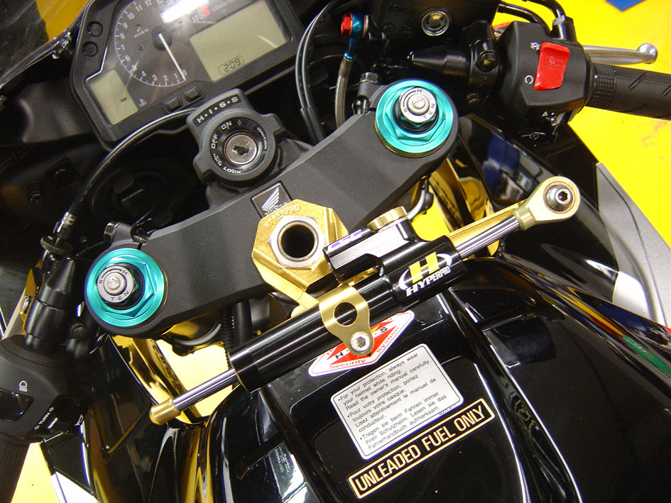 Hyperpro Steering Damper Mounting Kit, Gold, other colours available - Top / Tank (916 Style) – Honda CBR600RR 2005–2006