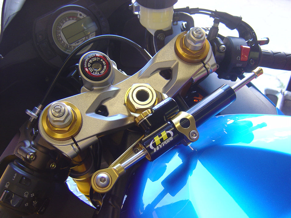 Hyperpro Steering Damper Mounting Kit, Gold, other colours available - Top / Tank (916 Style) – Kawasaki ZX-6R 2005–2006