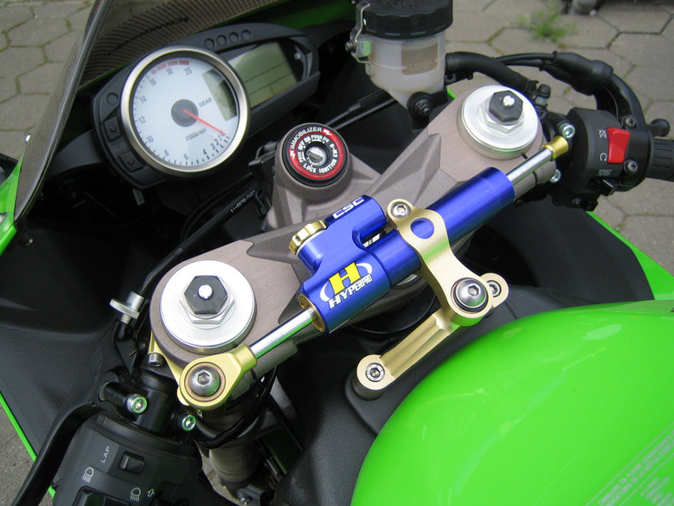 Hyperpro Steering Damper Mounting Kit, Gold, other colours available - Top / Tank (916 Style) – Kawasaki ZX-6R 2007–2008