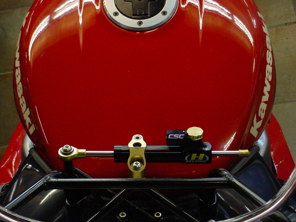 Hyperpro Steering Damper Mounting Kit, Gold, other colours available - Top / Tank (916 Style - damper reversed) – Kawasaki ZX-9R Ninja 1994–1997