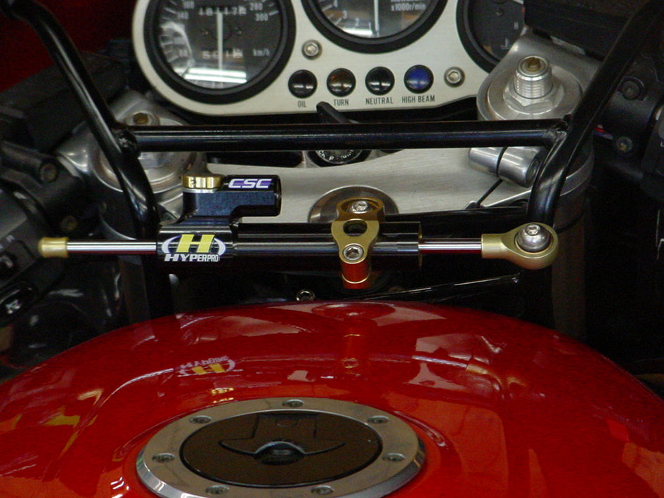 Hyperpro Steering Damper Mounting Kit, Gold, other colours available - Top / Tank (916 Style - damper reversed) – Kawasaki ZX-9R Ninja 1994–1997
