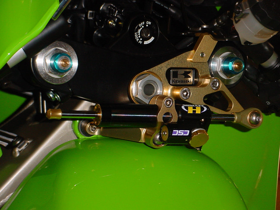 Hyperpro Steering Damper Mounting Kit, Gold, other colours available - Top / Tank (916 Style) – Kawasaki ZX-9R Ninja 2002–2003
